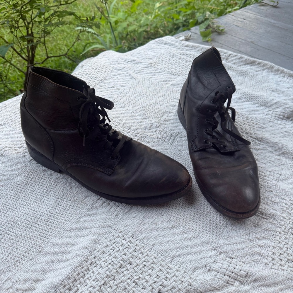 Thursday Boot Co President Brown Leather Lace Up Boots Mens 13 Preppy Workwear
